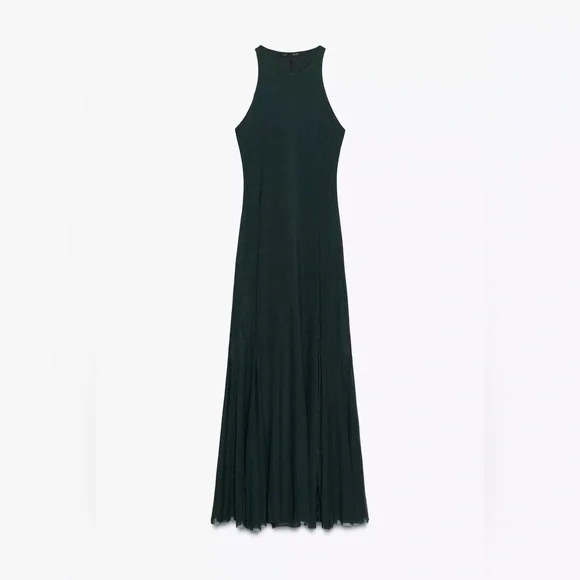 ZARA LONG TULLE GODET DRESS - Picture 5 of 7